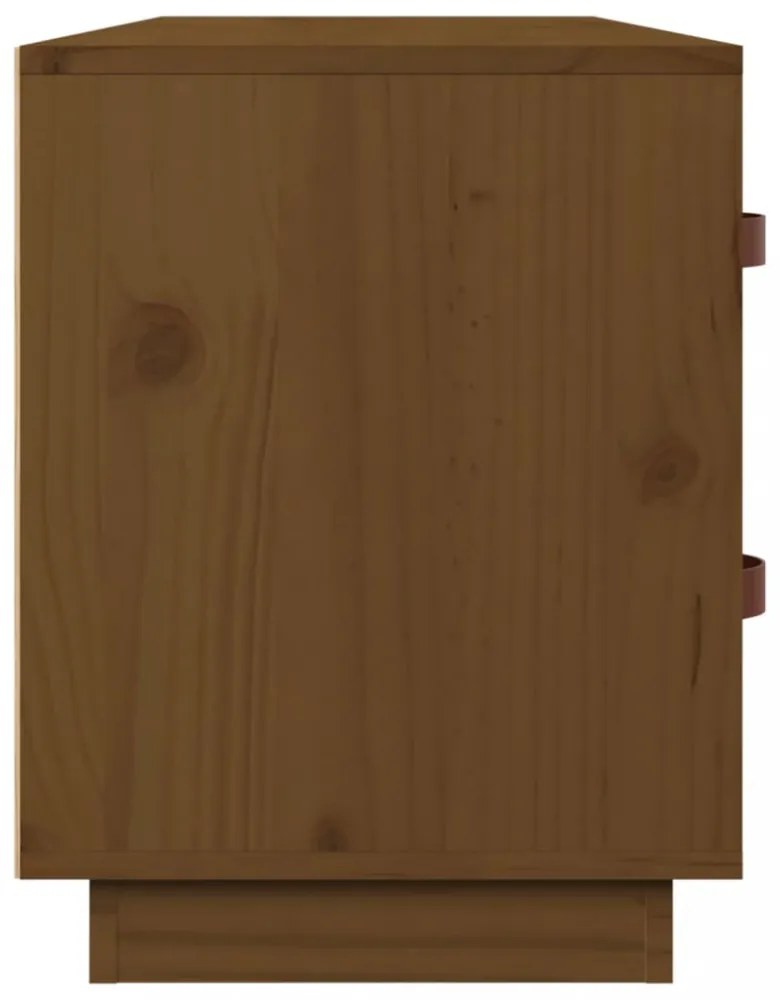 mézbarna tömör fenyőfa cipőtároló pad 100 x 34 x 45 cm