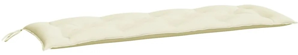krémszínű oxford szövet kerti padpárna 150 x 50 x 7 cm