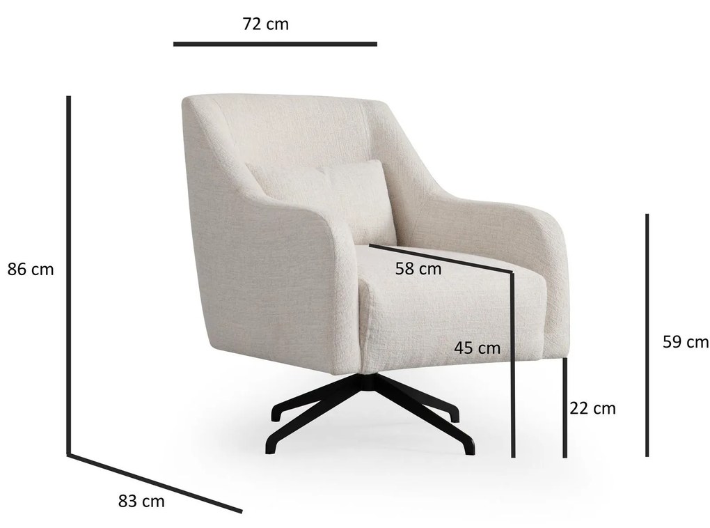 Fotel Ginarutta (fehér + fekete). 1106496