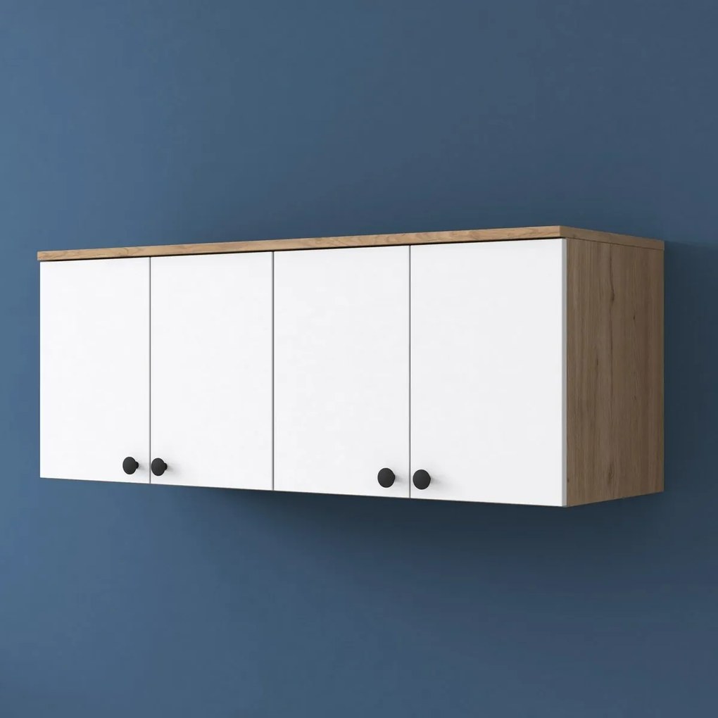 Bany Walnut and White fali szekrény