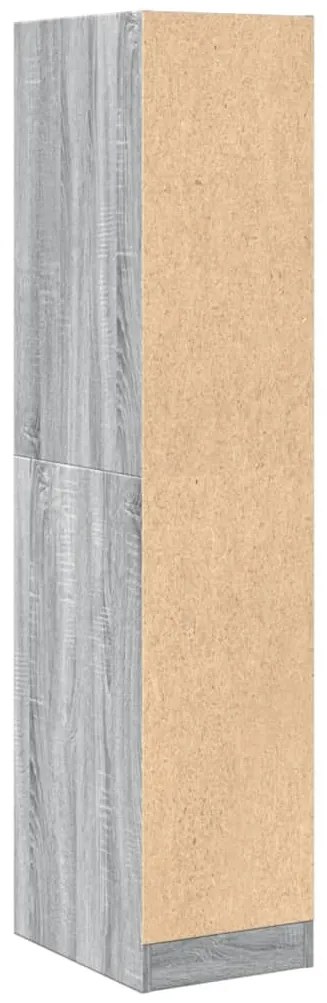 szürke sonoma színű szerelt fa patikaszekrény 30x41x144,5 cm