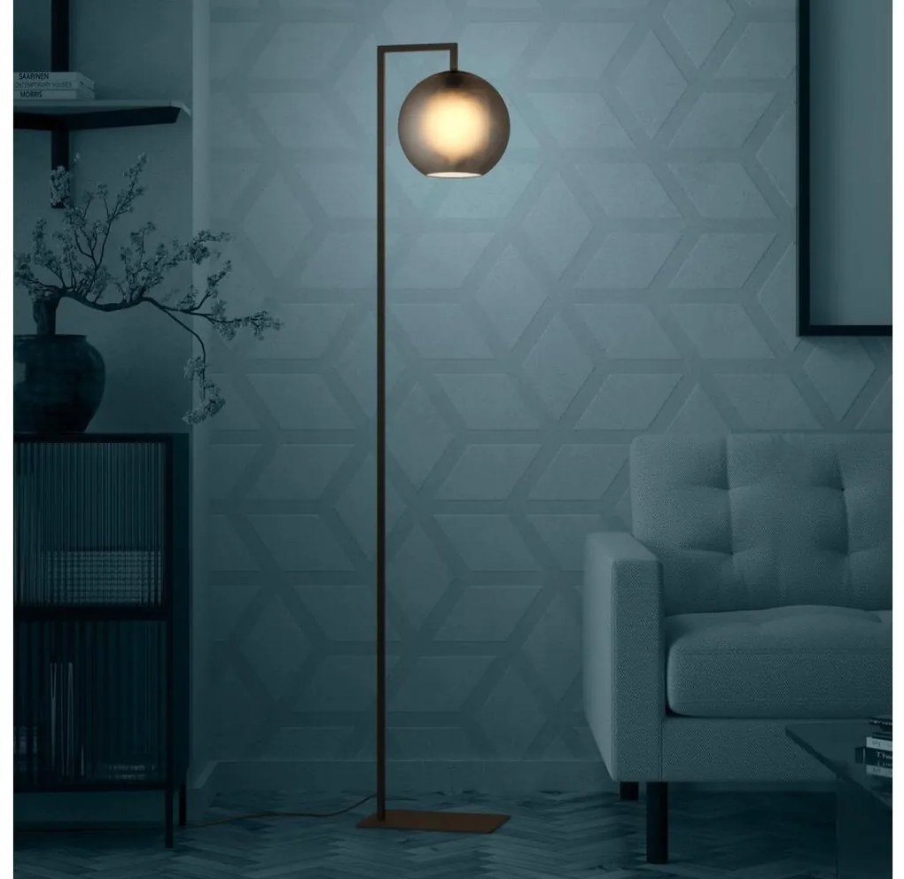 Eglo 390254 - Állólámpa ARANGONA 1xE27/40W/230V füstös