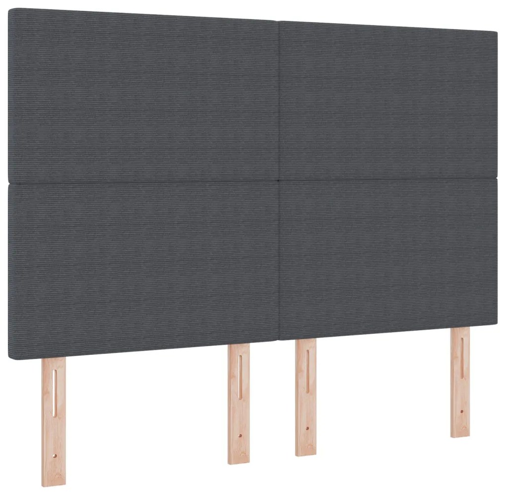 LED Fejtámla Sötétszürke 80 cm kordbársony