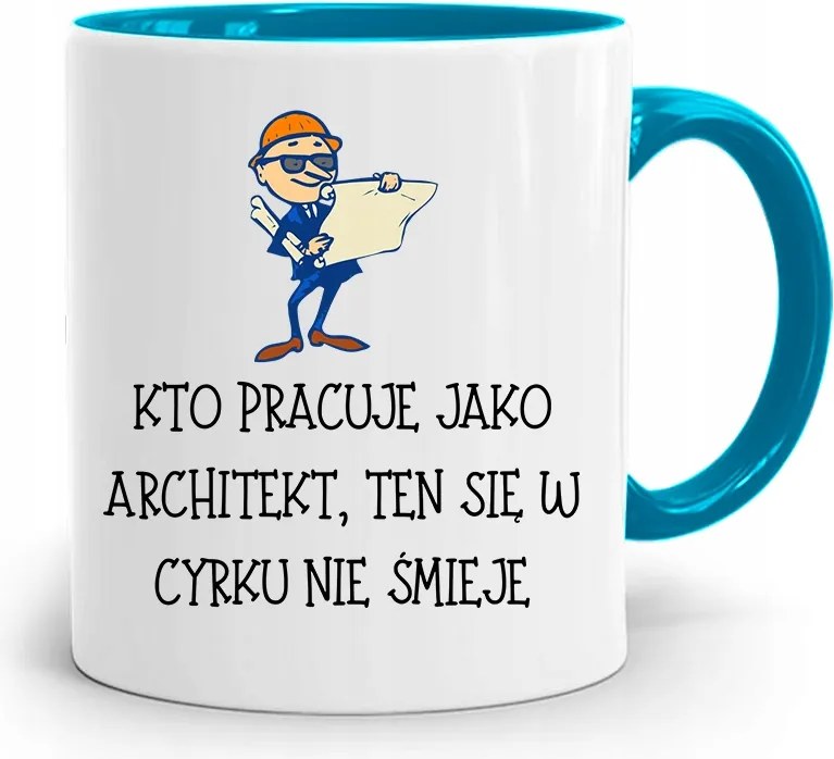 Kék Építész Bögre A Cirkuszban Nem Nevet A fényképes nyomattal