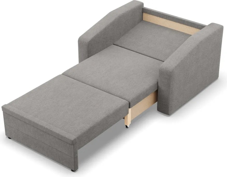 Vertico fekvőfotel, 80 cm széles, fonott, szürke