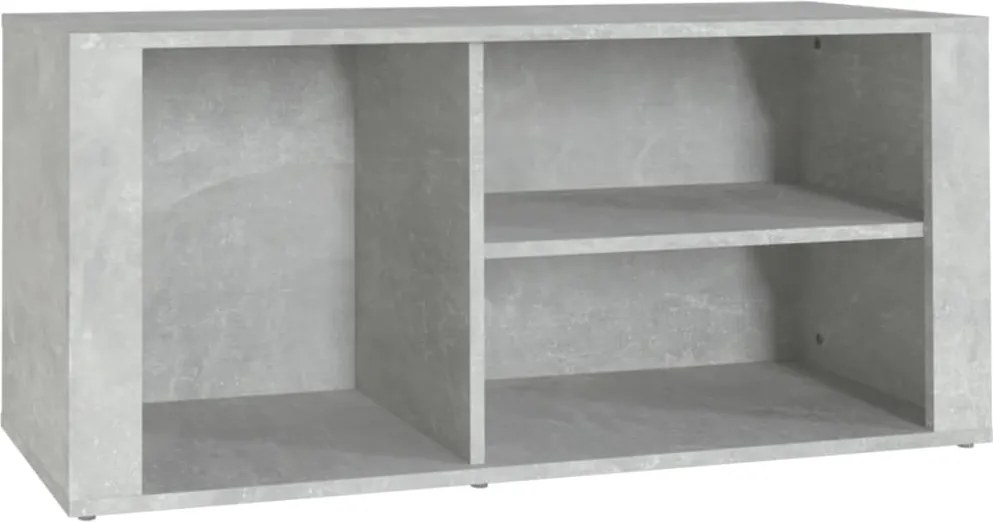 vidaXL betonszürke szerelt fa cipőszekrény 100x35x45 cm