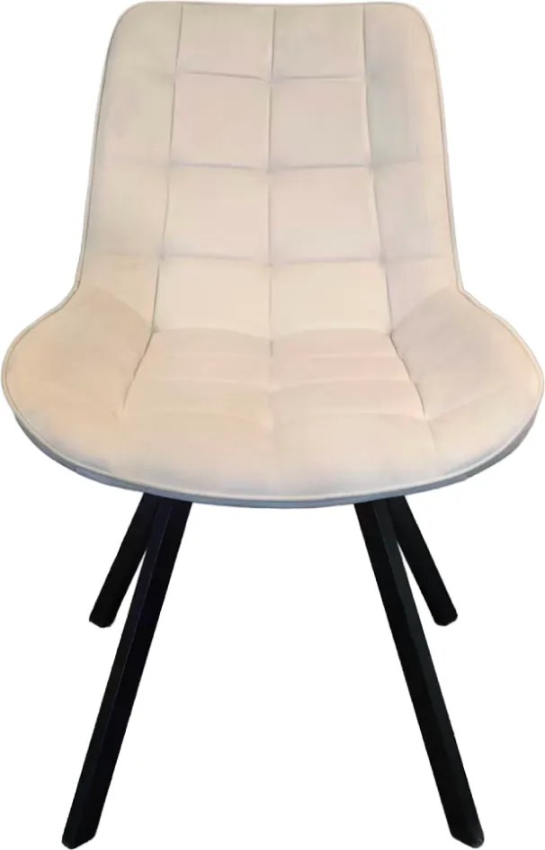 Étkezőszék, bézs Velvet szövet/fekete, SAMIRA