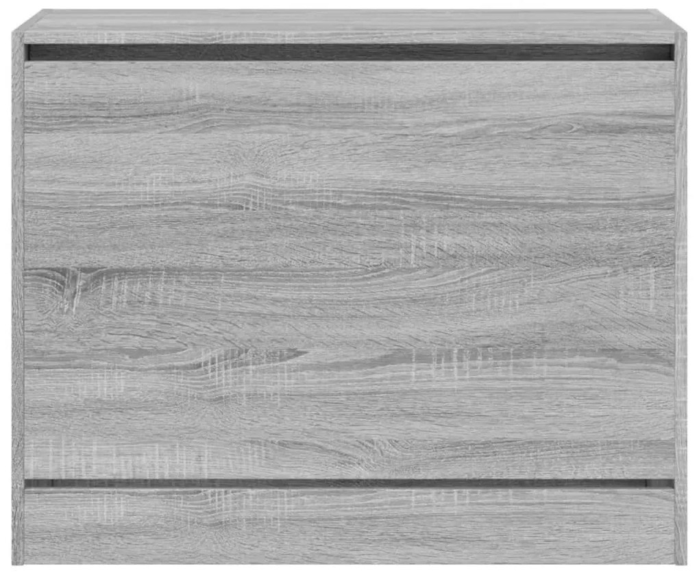 szürke sonoma színű szerelt fa cipőszekrény 80 x 34 x 63 cm