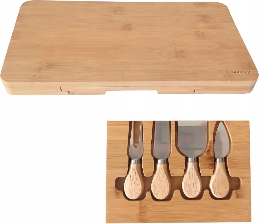Bambusz deszka sajtokhoz Kinghoff Kh 1567 40x19.5