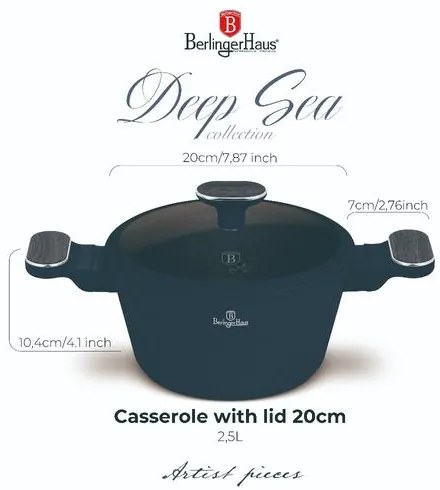 BerlingerHaus Lábas fedővel (2,6 L) Deep Sea Collection BH/8376