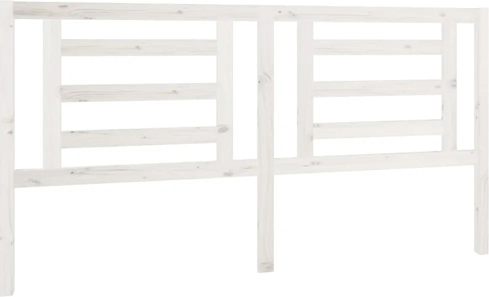 vidaXL fehér tömör fenyőfa ágyfejtámla 186 x 4 x 100 cm