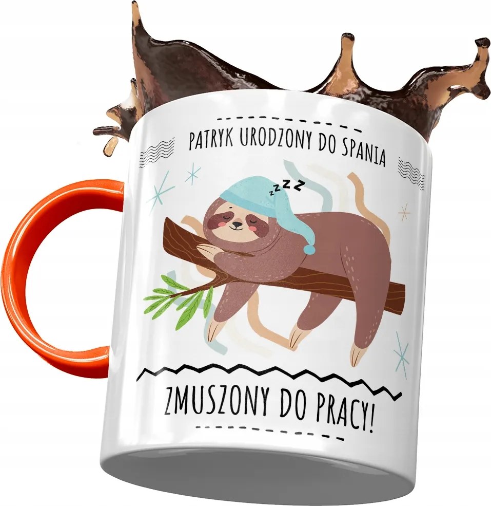 Narancssárga bögre Patrik Férj Kolléga Ajándék Nyomtatott Fotóval