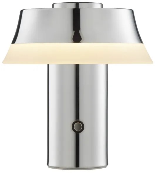 Brilliant - LED fényerőszabályozható tölthető érintős asztali lámpa KINICH LED/2,5W/5V 2700K fényes króm