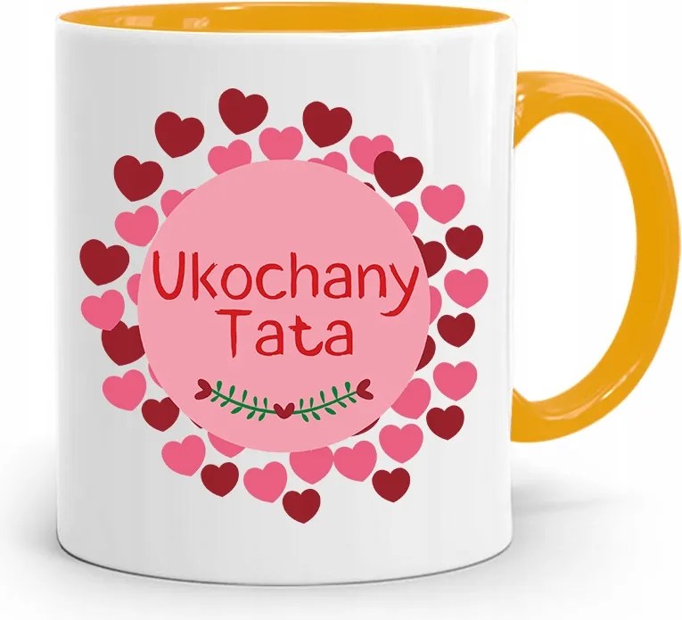 Sárga Apák Napi Bögre Apáknak Szeretett Apa Nyomtatott Fényképpel