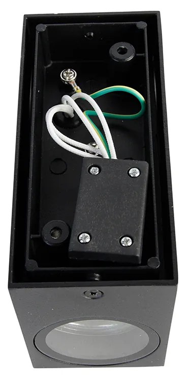 2 db modern fekete fali lámpa készlet 2-es IP44 - Baleno