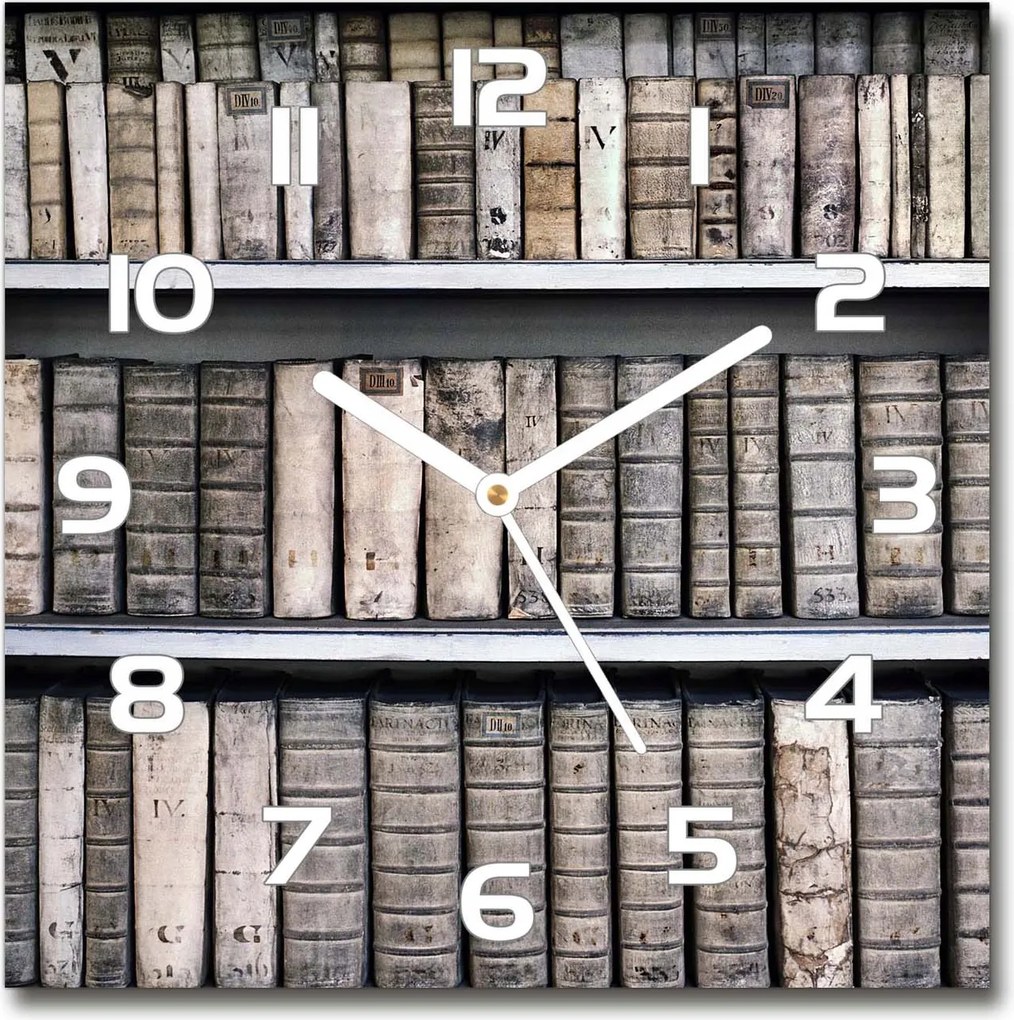 Üveg falióra szögletes könyvespolc 30x30 cm