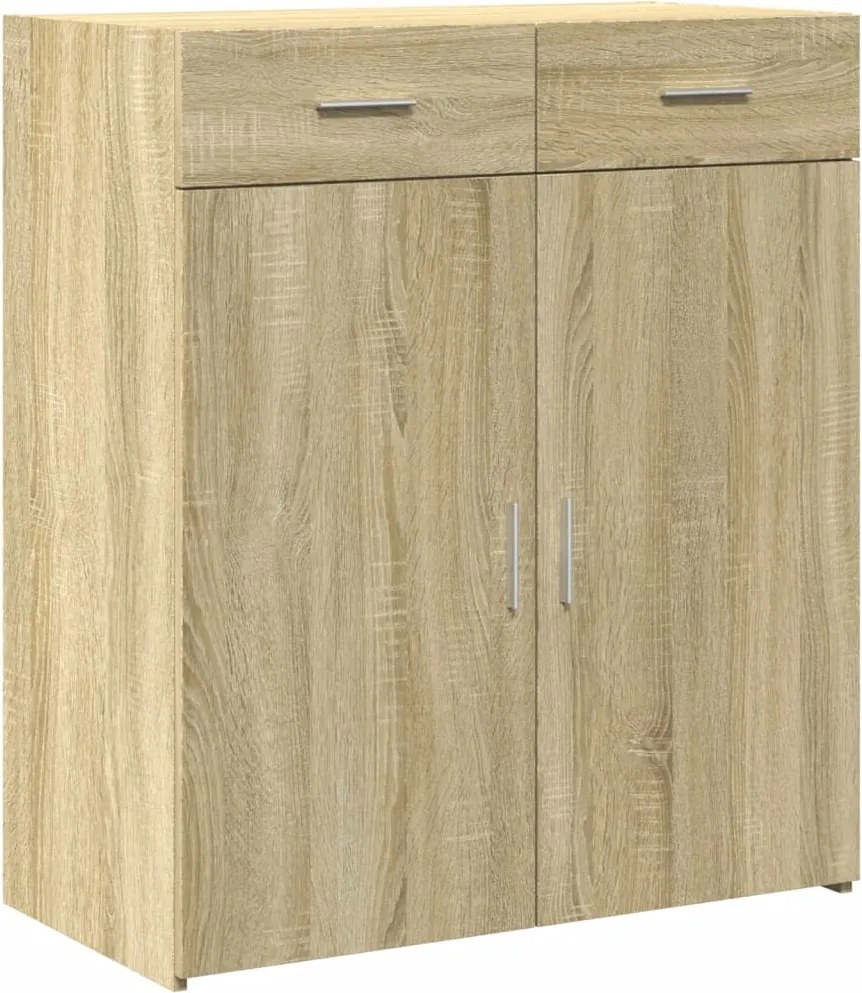 vidaXL sonoma tölgy színű szerelt fa tálalószekrény 80 x 42,5 x 93 cm