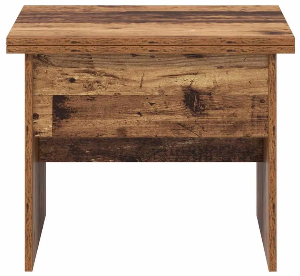 vidaXL Dohányzóasztal Öreg fa 55 x 54,5 x 45 cm Faanyag
