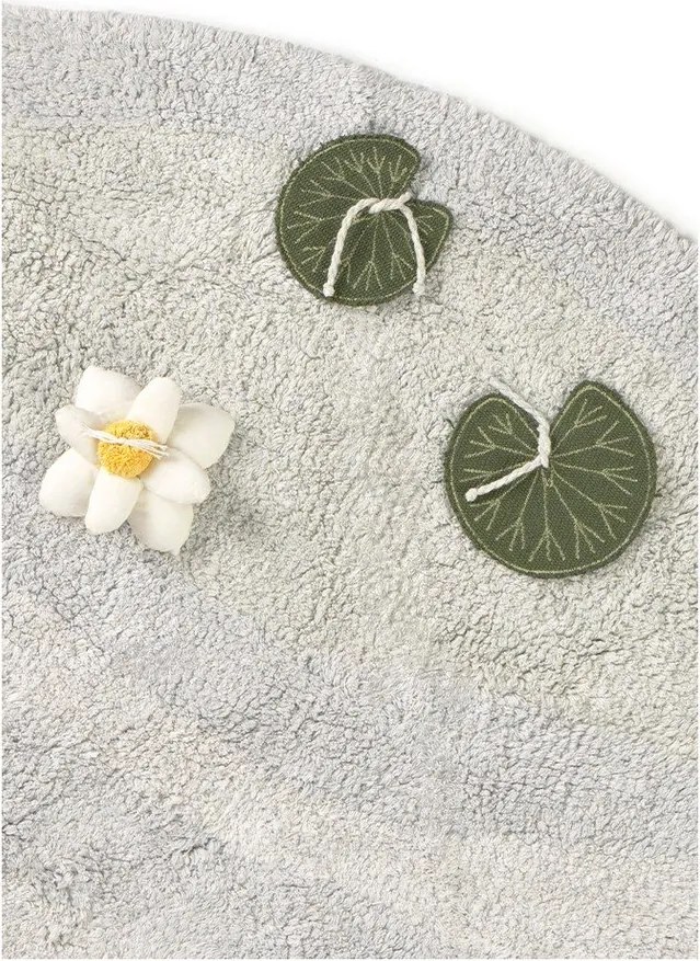 Világosszürke pamut gyerek játszószőnyeg 130x170 cm Swan Lake – Lorena Canals