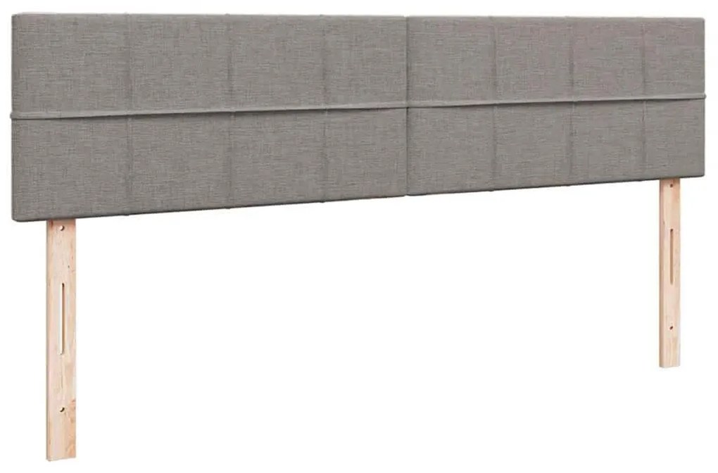 tópszínű szövet ottomán ágy matraccal &amp; LED-ek 180x200cm