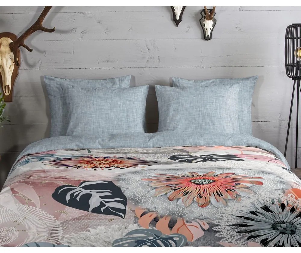 Szürke egyszemélyes flanel ágyneműhuzat 140x200 cm Ralvira – HIP