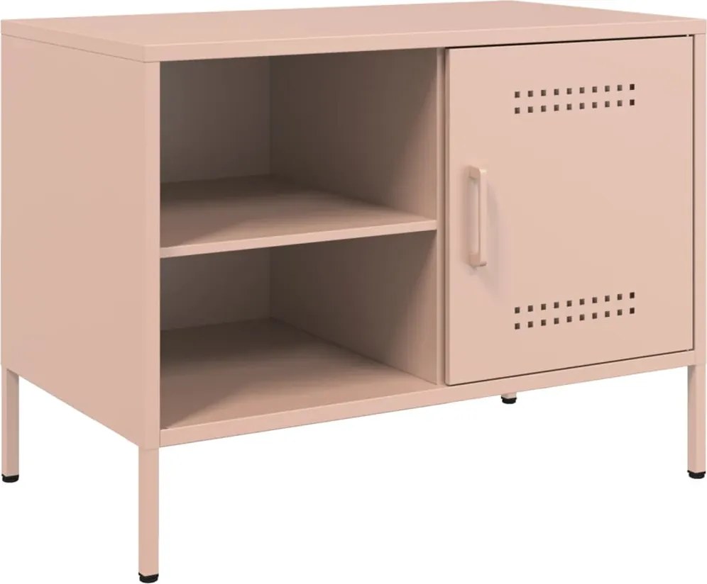 vidaXL rózsaszín acél TV-szekrény 68 x 39 x 50,5 cm