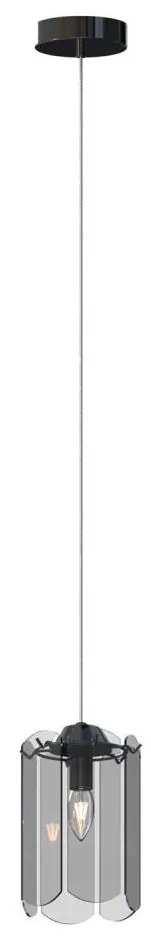 Zuma Line MD3523-1-EBCN - Csillár zsinóron NIRA 1xE14/40W/230V fekete