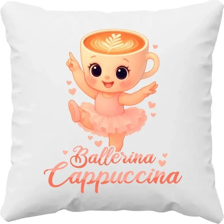 Ballerina Cappuccina Baby párna Italian Brainrot balerina csésze