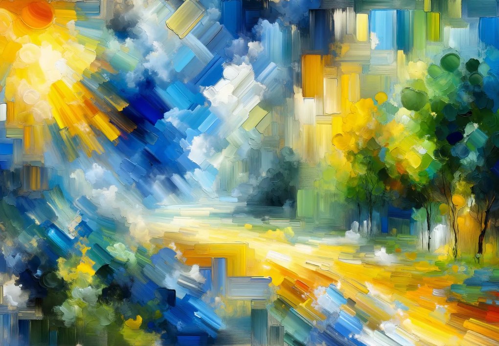 Fotótapéta - Absztrakt napsütéses nap (147x102 cm)