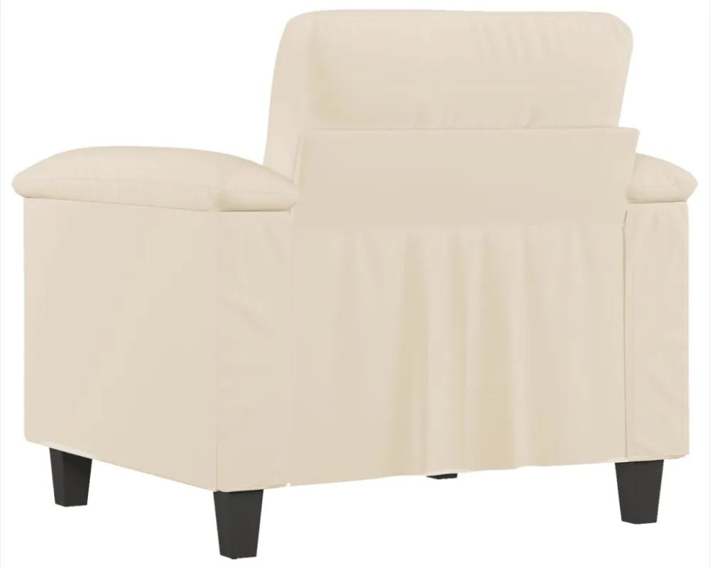 bézs mikroszálas szövet kanapéfotel 60 cm