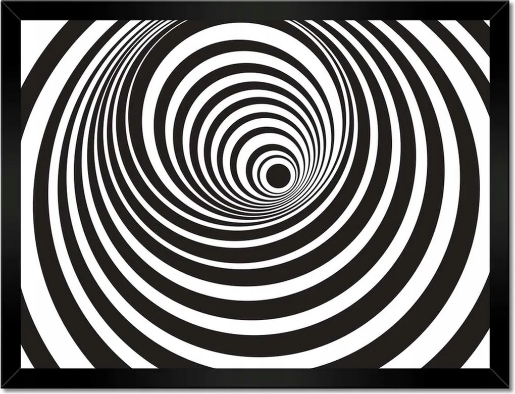 Poszterek keretben 40x30 Alagút 3D hatás Csíkok