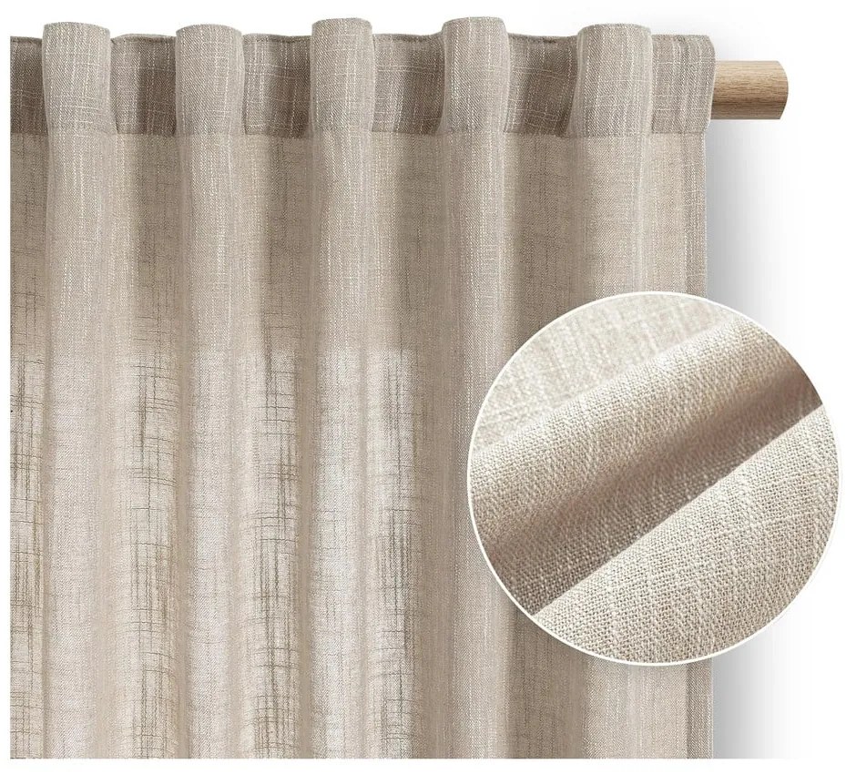 Bézs függöny 140x250 cm Valeta – Restilo