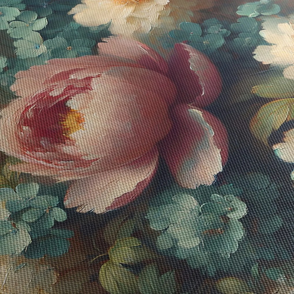 Kép - Természet csendélet virágokkal - festmény (90x60 cm)