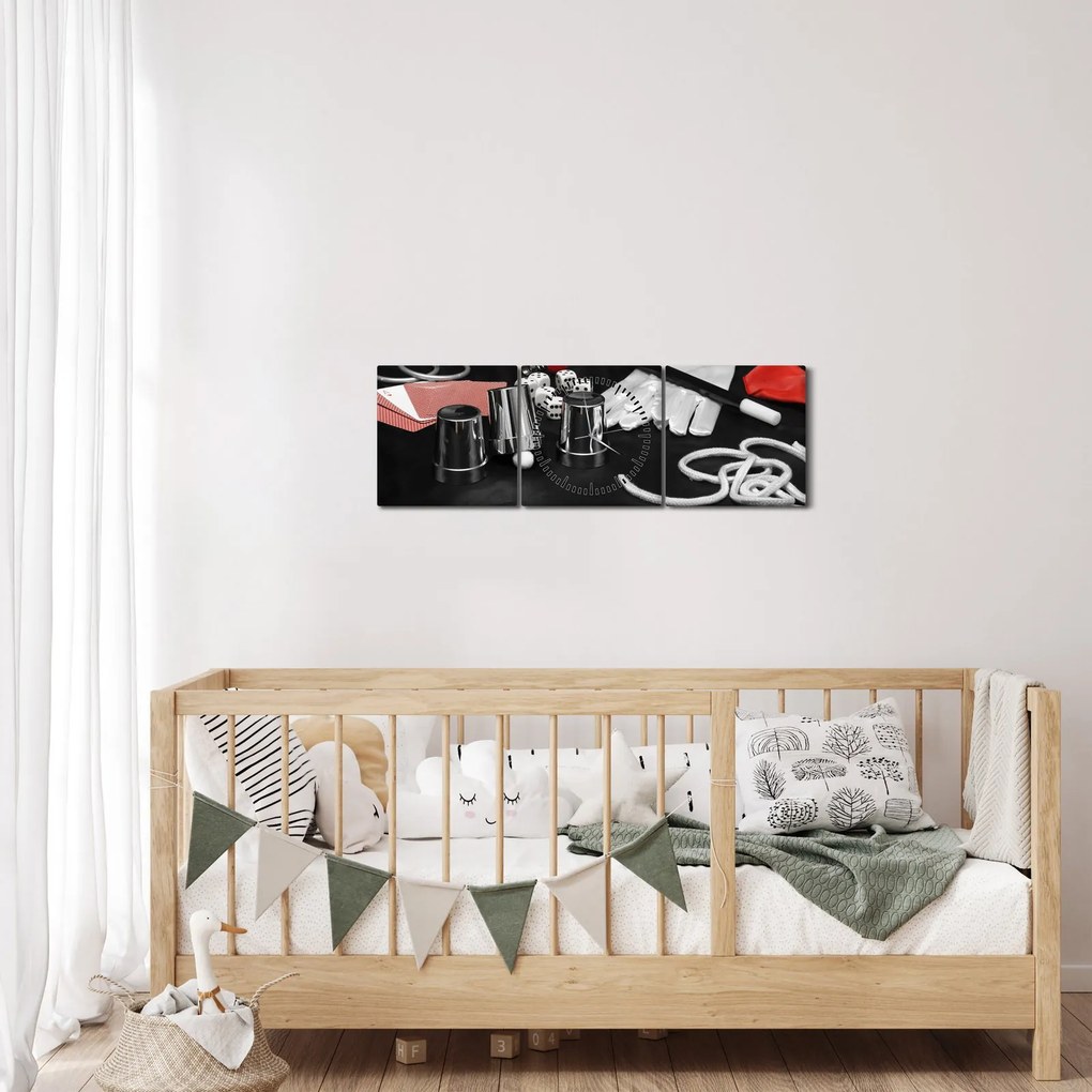 A mágus felszerelésének képe (órával) (90x30 cm)