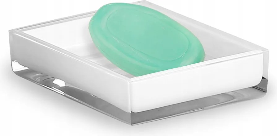 Fehér Fürdőszobás Szappantartó Tartós Szabadon Álló Átlátszó Ellenálló