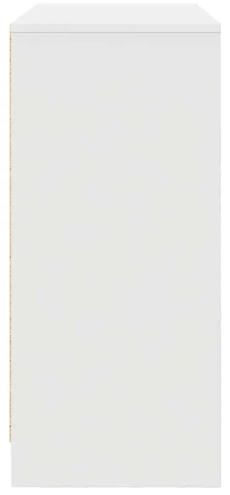fehér szerelt fa tálalószekrény 85x34x76 cm