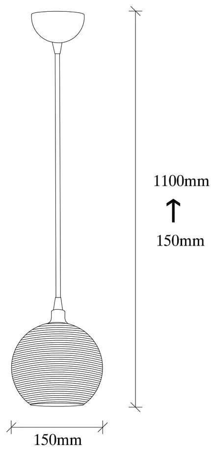 Okkersárga-aranyszínű függőlámpa üveg búrával ø 15 cm Muzo – Opviq lights