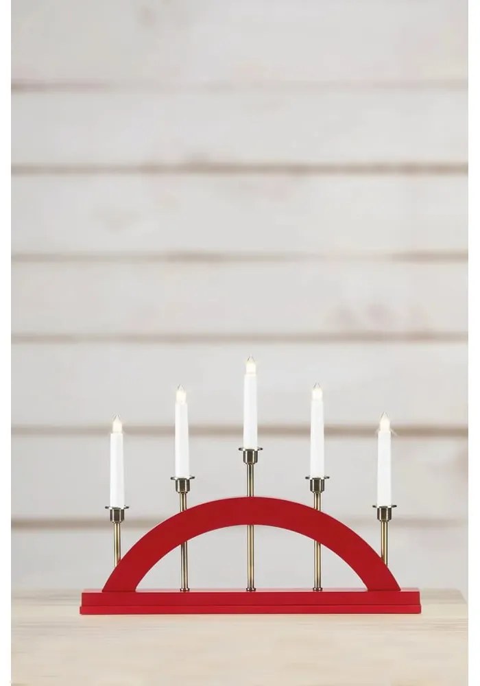 Piros karácsonyi fénydekoráció Bridge – Markslöjd