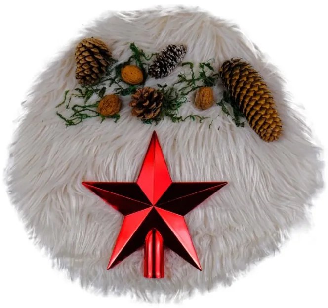 Karácsonyfa csúcsdísz - 20 cm csillag alakú RED