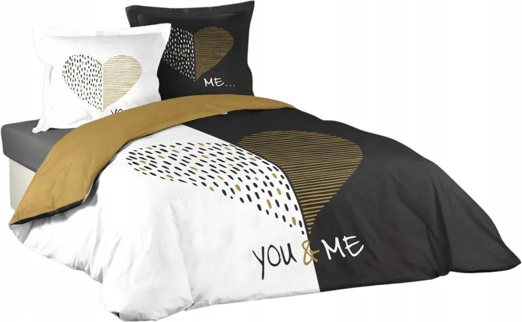 Pamut Ágyneműhuzat szív kétszínű 240 x 220