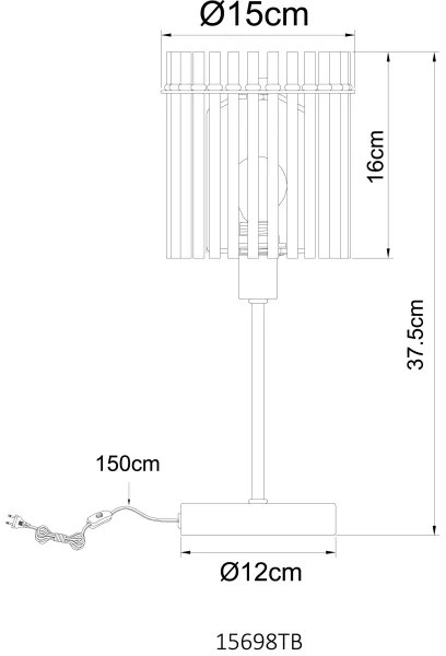 Globo 15698TB - GORLEY asztali lámpa 1xE14/40W/230V
