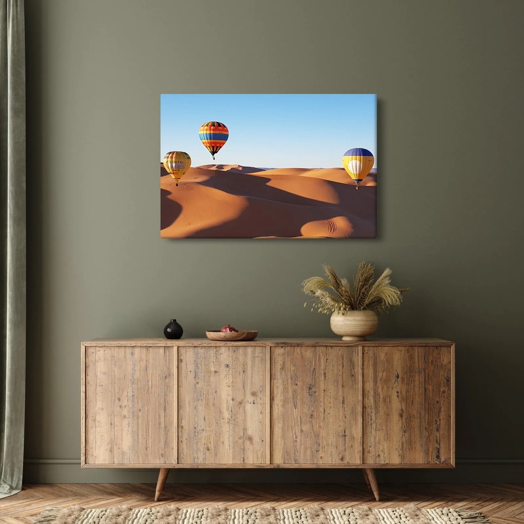 Kép - Repülő léggömbök a pusztában (90x60 cm)