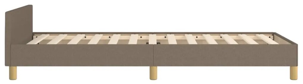 tópszínű szövet ágykeret matrac nélkül 90x200 cm
