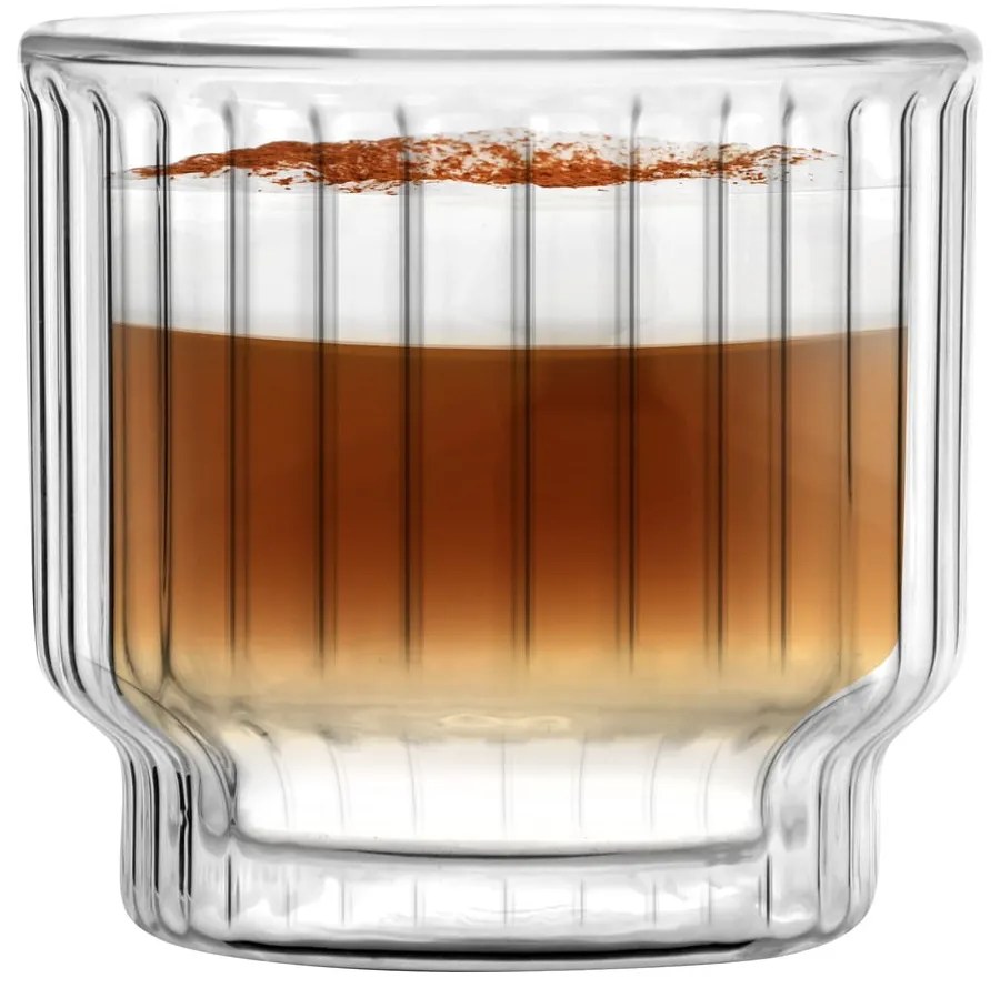 2 db-os duplafalú pohár készlet, 260 ml - Vialli Design