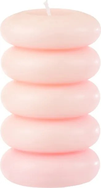 Oszlopos gyertya MACARON 11,5 cm rózsaszín