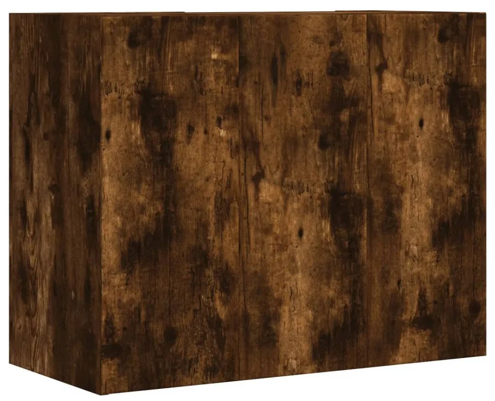 füstös tölgy színű szerelt fa faliszekrény 75 x 35 x 60 cm