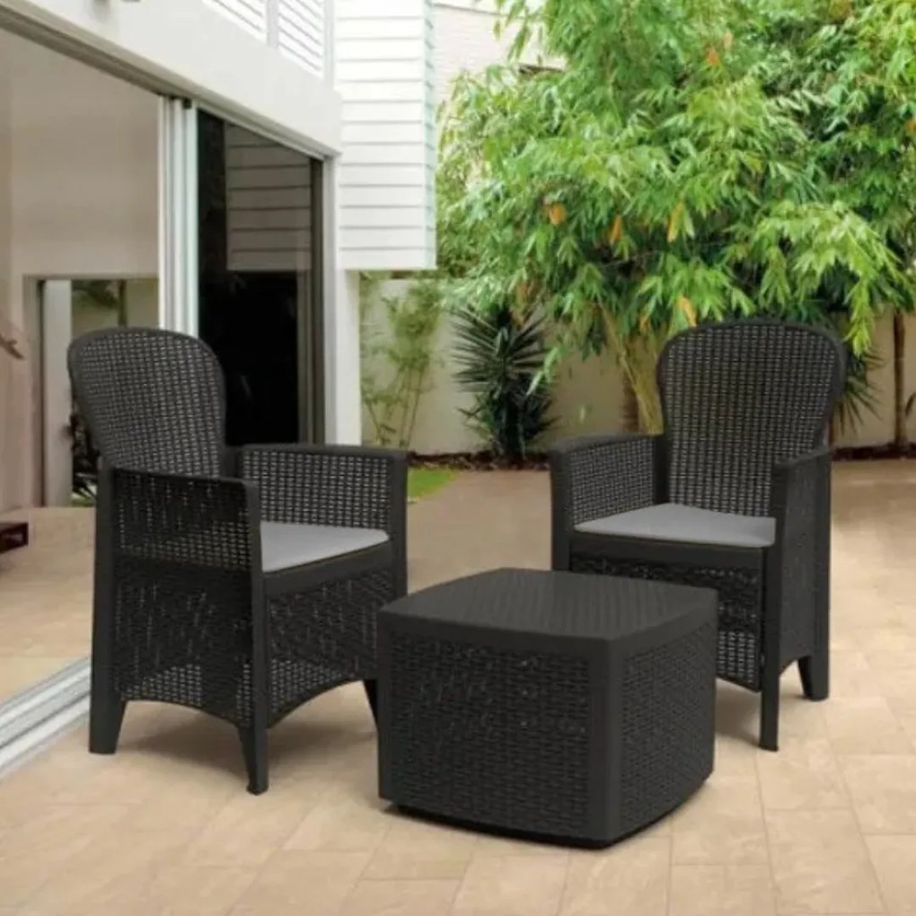 Kerti garnitúra TREE, 3 részes, antracit színben I.P.A.E-Progarden