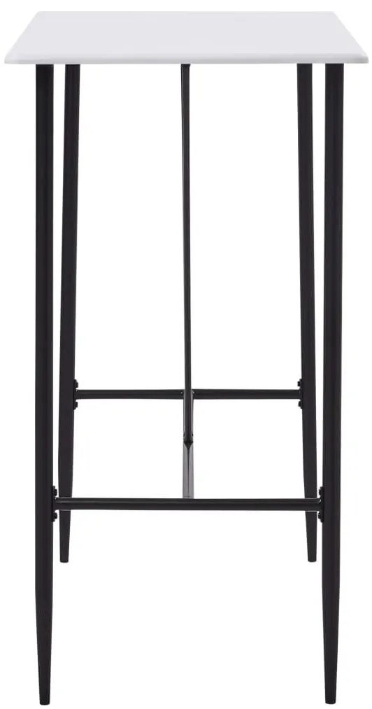 Fehér MDF bárasztal 120 x 60 x 110 cm