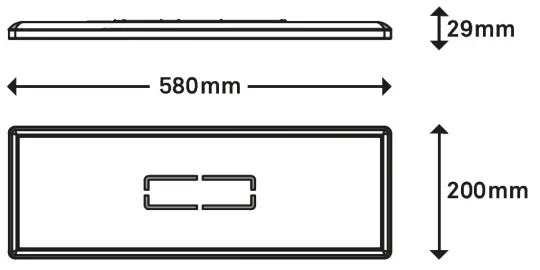 Briloner 3394-015 - LED Mennyezeti lámpa FREE LED/22W/230V 58x20 cm