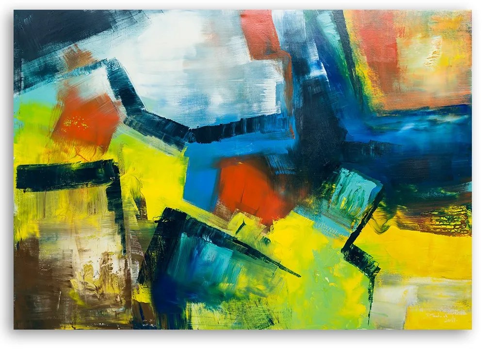Gario Vászonkép Többszínu absztrakció Méret: 120 x 80 cm